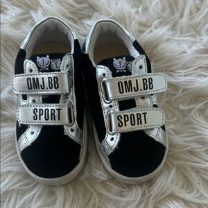 OMJ.BB Sport Black & Silver Velcro Sneakers
